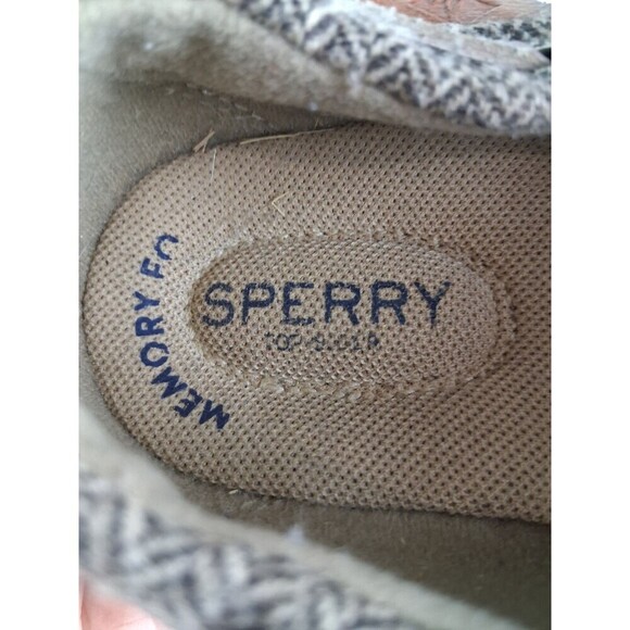 Spreey 7.5 Top Sider Boat Shoes Leather / Fabric Upper Brown Memory Foam #61421 - Picture 6 of 12